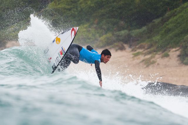 JEFFREYS BAY, South Africa (Saturday, July 18, 2015) –   Gabriel Medina of Maresias, Sao Paulo, Brazil (pictured)  winning his Round 4 heat at the JBay Open to advance into the Quarterfinals on Saturday July 18, 2015.  IMAGE CREDIT: WSL / Cestari PHOTOGRAPHER: Kelly Cestari SOCIAL MEDIA TAG: @wsl @kc80 The images attached or accessed by link within this email ("Images") are the copyright of the Association of Surfing Professionals LLC ("World Surf League") and are furnished to the recipients of this email for world-wide editorial publication in all media now known or hereafter created. All Images are royalty-free but for editorial use only. No commercial or other rights are granted to the Images in any way.  The photo content is an accurate rendering of what it depicts and has not been modified or augmented except for standard cropping and toning. The Images are provided on an "as is" basis and no warranty is provided for use of a particular purpose. Rights to an individual within an Image are not provided. Sale or license of the Images is prohibited. ALL RIGHTS RESERVED.