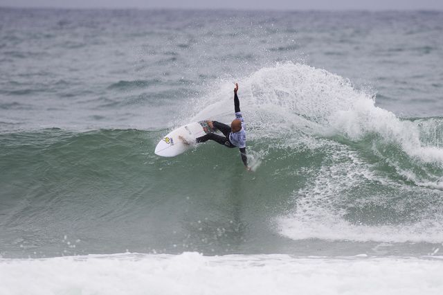 Kelly Slater of Florida, USA (pictured) placing second during Round 4 at the JBay Open on Saturday July 18, 2015. Slater will surf again in Round 5 when competition resumes.