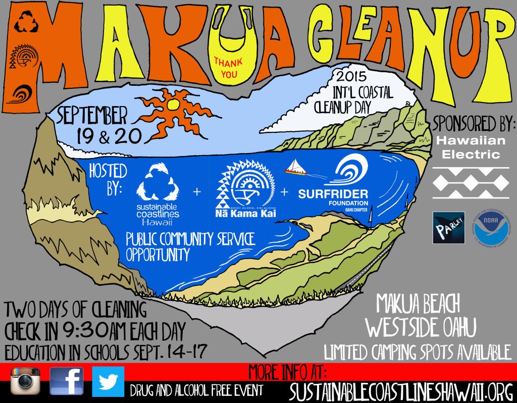 SCHxNaKamaKaixSurfrider - 2015 Makua Cleanup