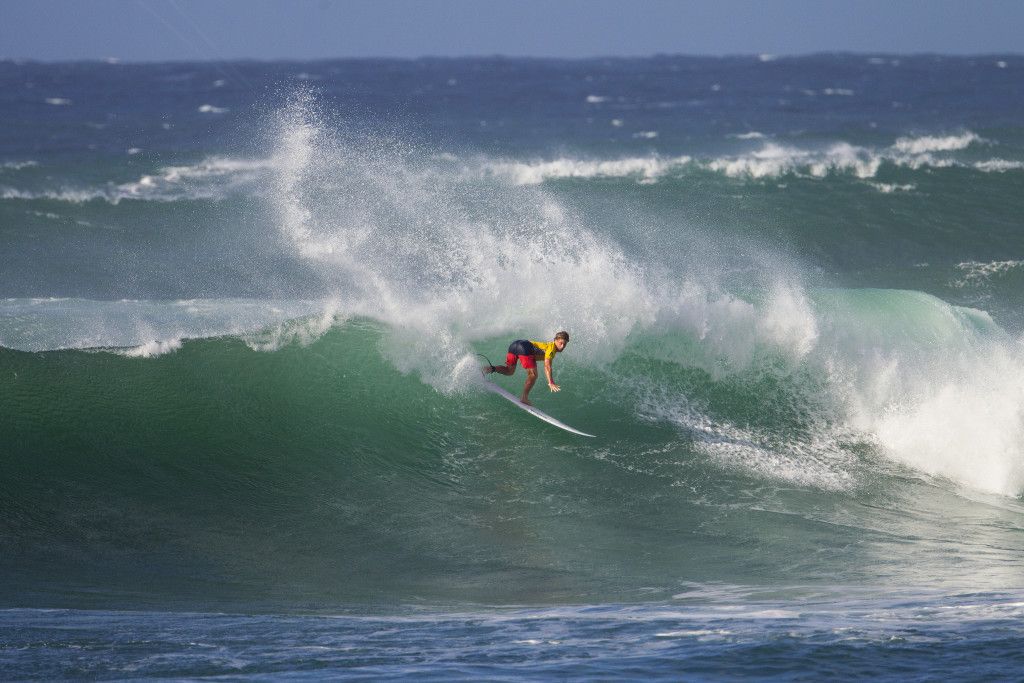 Benji Brand winning his ROund 2 heat.