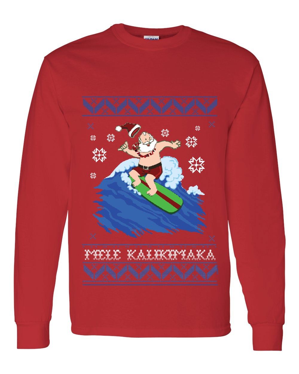 longsleevetee-red-santa-kalikimaka