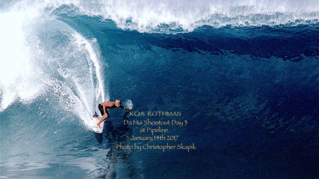 Koa Rothman at Pipeline Da Hui 